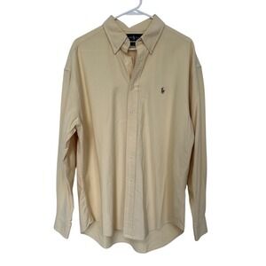 Polo Ralph Lauren Blake Oxford Shirt Long Sleeve Pony Yellow Men's XL